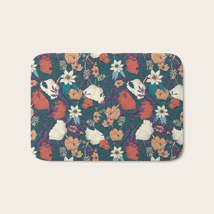 Botanical pattern 008 Bath Mat Gallery Image 1