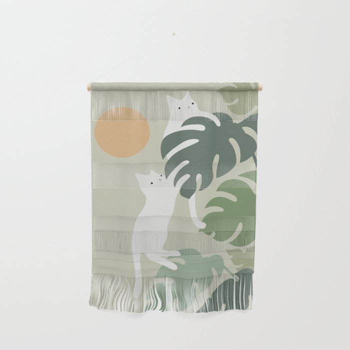 Cat and Plant 42 Wall Hanging Gallery Image 1
