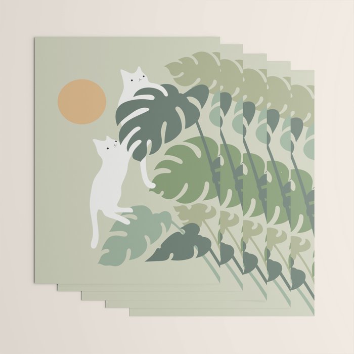 Cat and Plant 42 Wrapping Paper Gallery Image 3