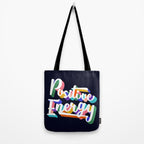 Positive Energy- typography Tote Bag Gallery Image 2