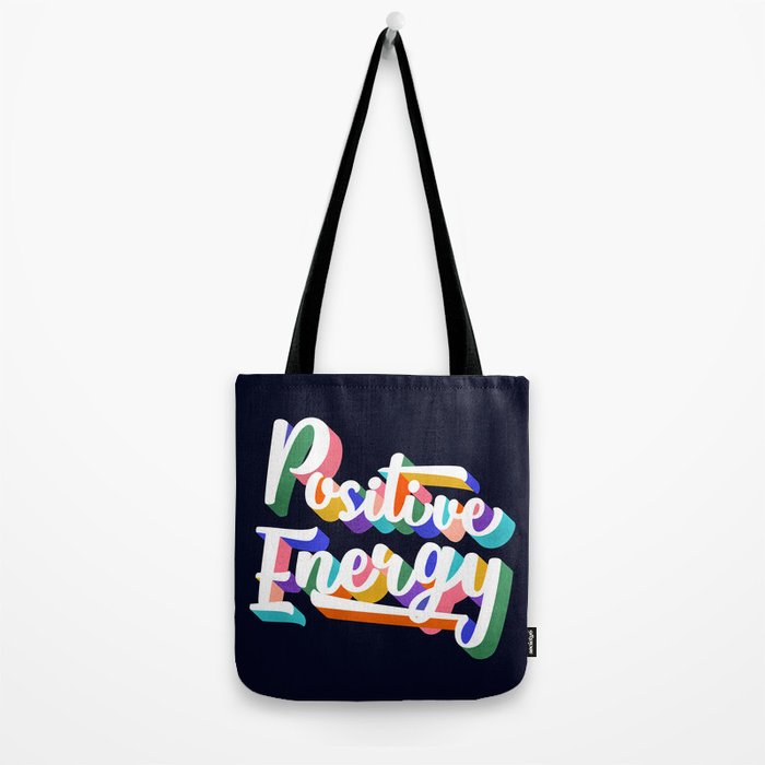 Positive Energy- typography Tote Bag Gallery Image 2