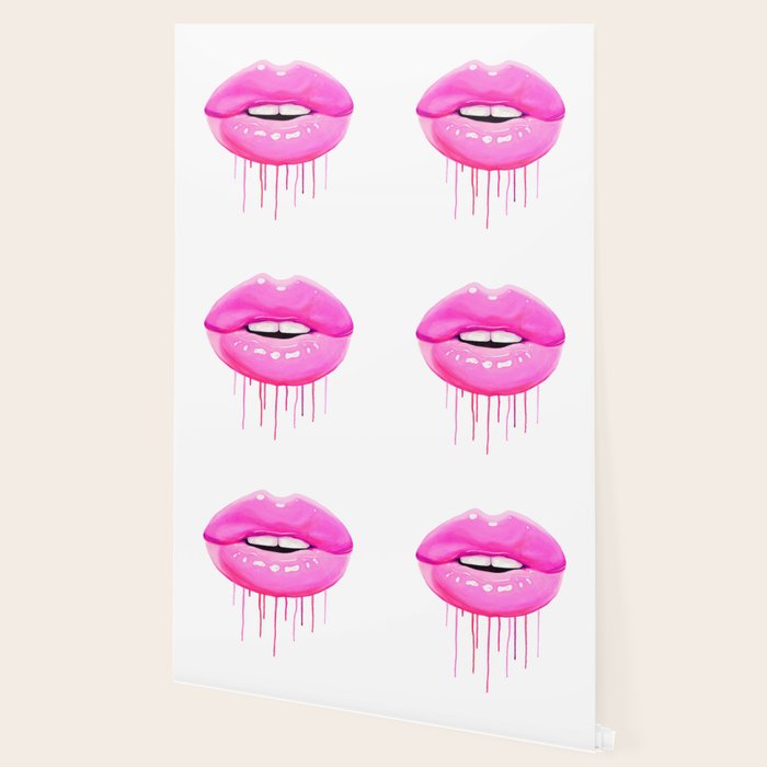 Pink lips Wallpaper Gallery Image 2