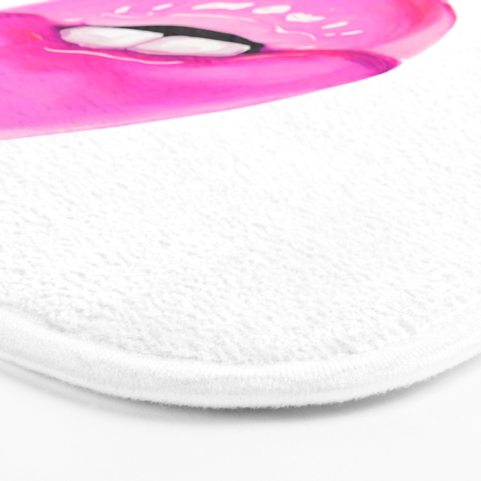 Pink lips Bath Mat Gallery Image 3