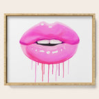 Pink lips Serving Tray Gallery Image 1