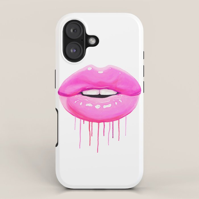 Pink lips iPhone Case Gallery Image 1