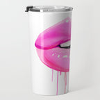 Pink lips Travel Mug Gallery Image 3