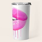 Pink lips Travel Mug Gallery Image 2