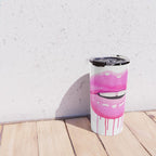 Pink lips Travel Mug Gallery Image 4