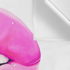 Pink lips Wall Tapestry Gallery Image 3