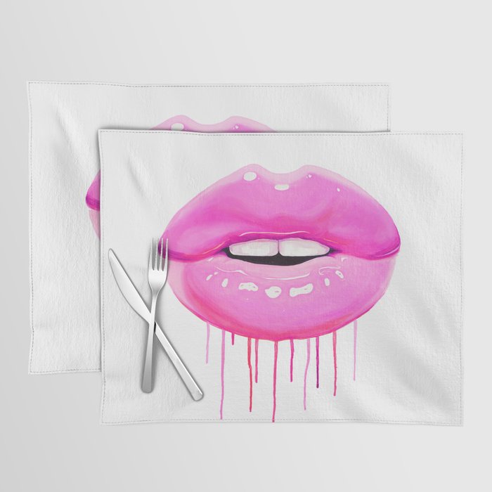 Pink lips Placemat Gallery Image 1