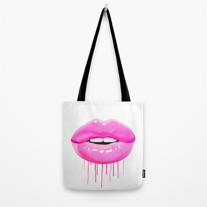 Pink lips Tote Bag Gallery Image 2