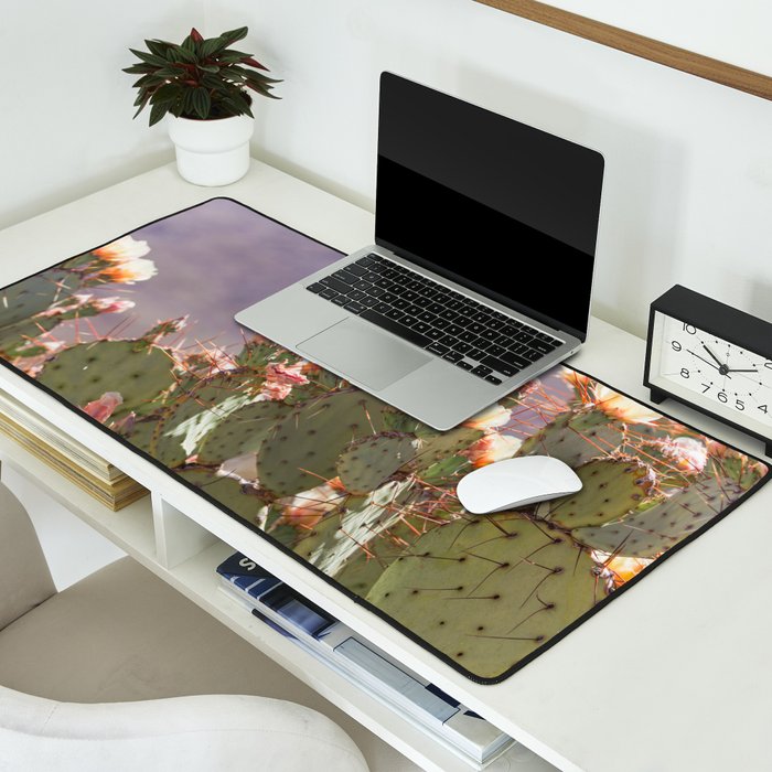 Prickly Pear Blooms I Desk Mat Gallery Image 2