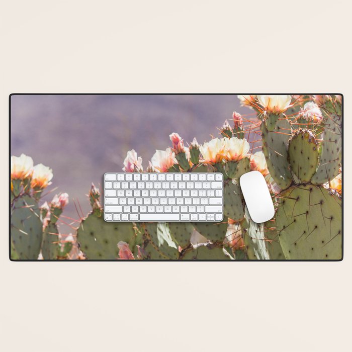 Prickly Pear Blooms I Desk Mat Gallery Image 1