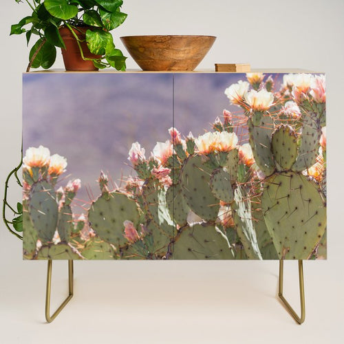 Prickly Pear Blooms I Credenza