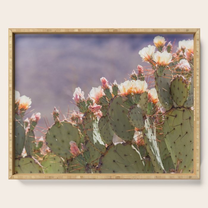 Prickly Pear Blooms I Serving Tray Gallery Image 1