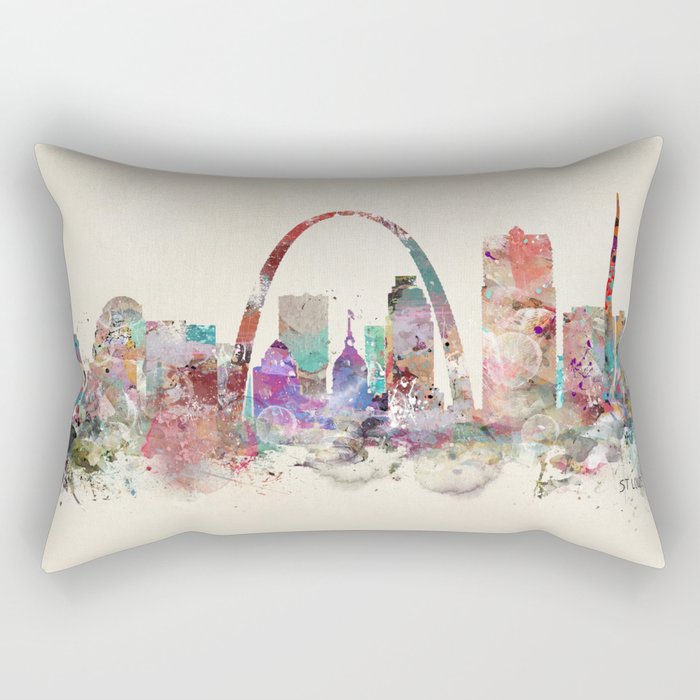 St.louis missouri skyline Rectangular Pillow Gallery Image 1