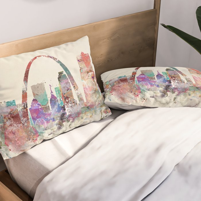 St.louis missouri skyline Pillow Sham Gallery Image 2