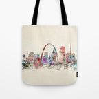 St.louis missouri skyline Tote Bag Gallery Image 1