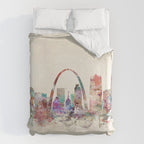 St.louis missouri skyline Duvet Cover Gallery Image 6