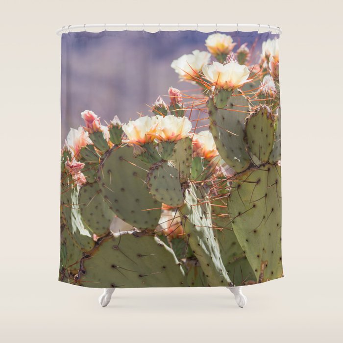 Prickly Pear Blooms I Shower Curtain Gallery Image 1