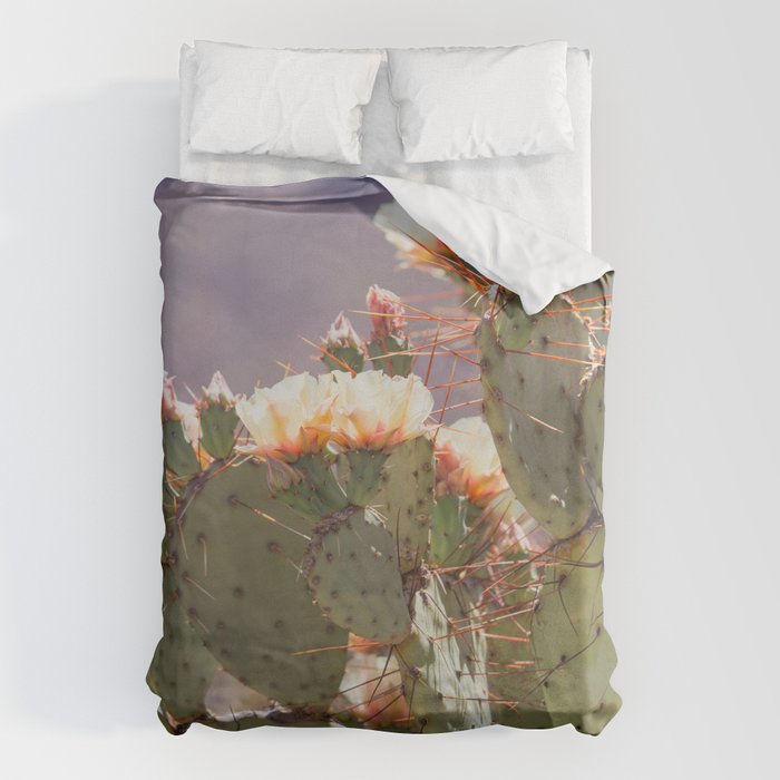 Prickly Pear Blooms I Duvet Cover Gallery Image 1