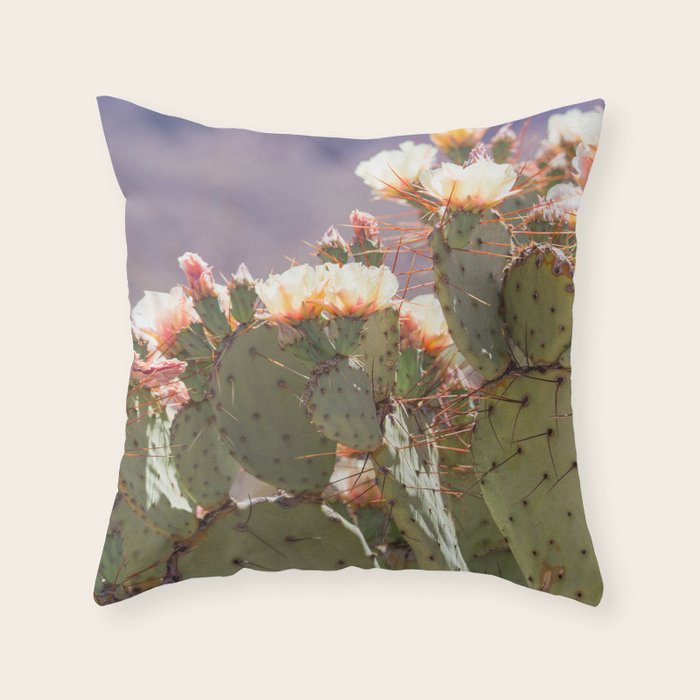 Prickly Pear Blooms I Throw Pillow Gallery Image 6
