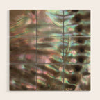Shimmery Greenish Pink Abalone Mother of Pearl Wood Wall Art Gallery Image 1