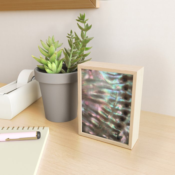 Shimmery Greenish Pink Abalone Mother of Pearl Mini Art Print Gallery Image 2