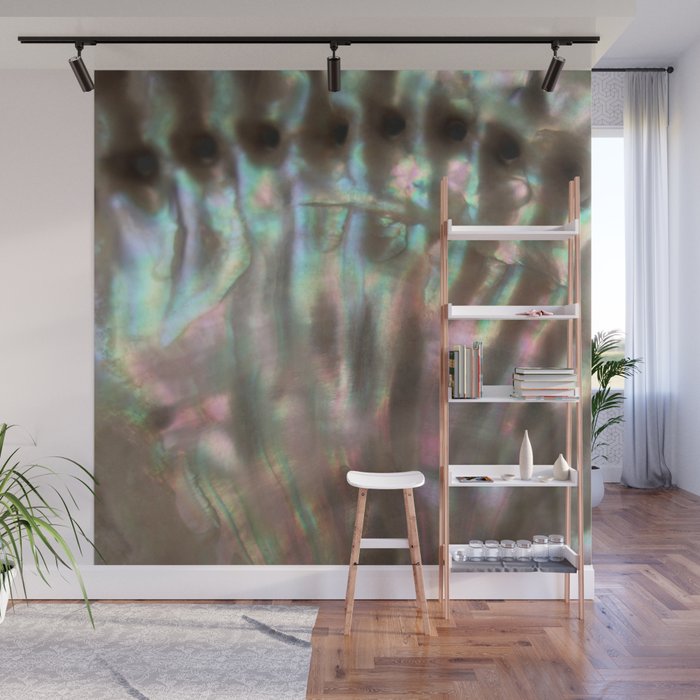 Shimmery Greenish Pink Abalone Mother of Pearl Wall Mural Gallery Image 1