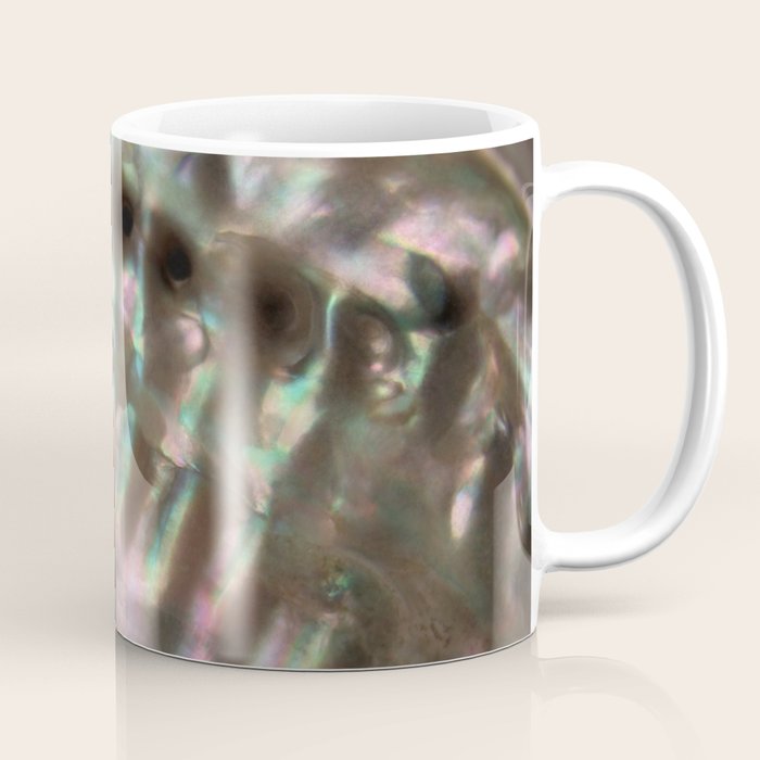 Shimmery Greenish Pink Abalone Mother of Pearl Coffee Mug Gallery Image 1