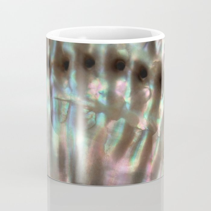 Shimmery Greenish Pink Abalone Mother of Pearl Coffee Mug Gallery Image 4