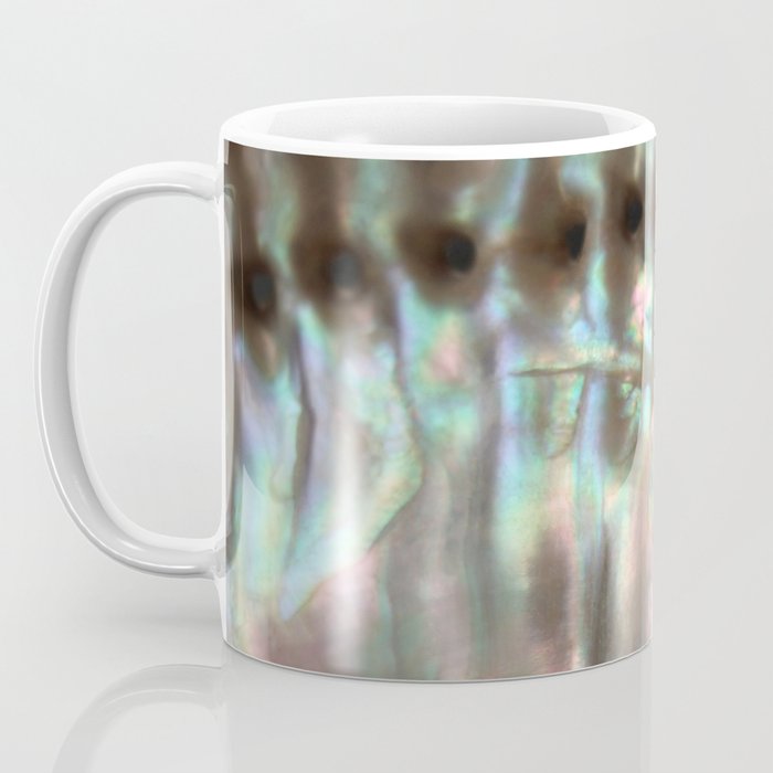 Shimmery Greenish Pink Abalone Mother of Pearl Coffee Mug Gallery Image 3