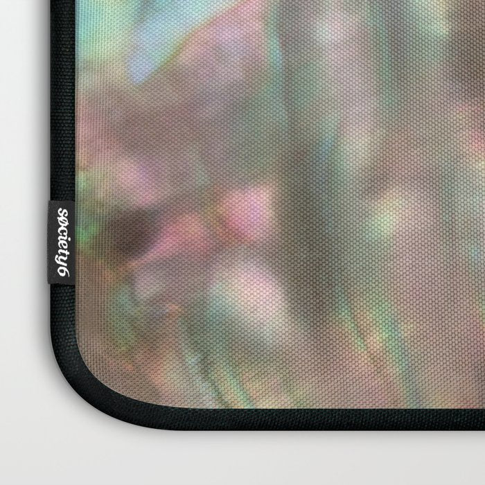 Shimmery Greenish Pink Abalone Mother of Pearl Laptop Sleeve Gallery Image 3
