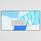frankie, blue Desk Mat Gallery Image 1