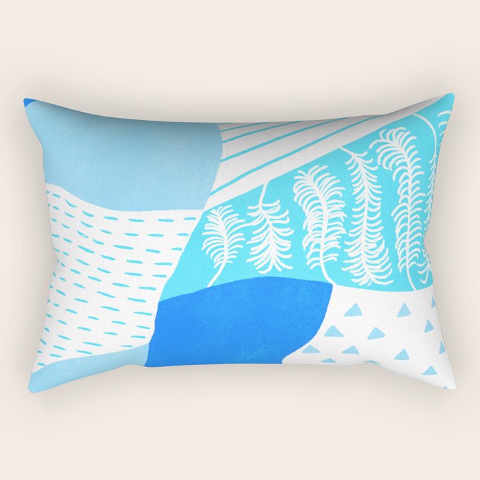 frankie, blue Rectangular Pillow Gallery Image 1