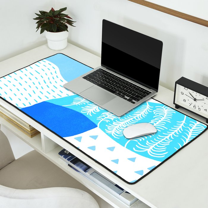 frankie, blue Desk Mat Gallery Image 2