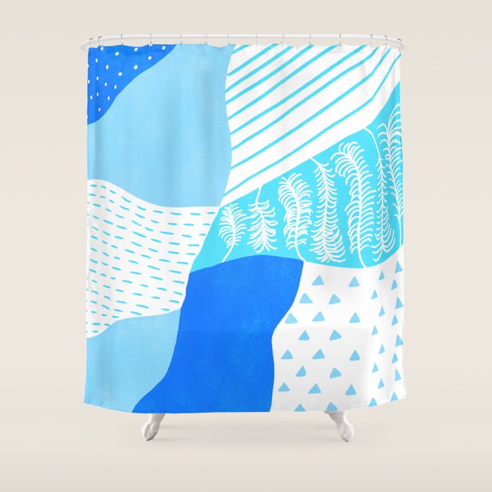 frankie, blue Shower Curtain Gallery Image 1