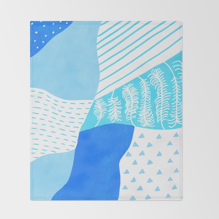 frankie, blue Throw Blanket Gallery Image 2