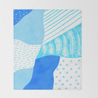 frankie, blue Throw Blanket Gallery Image 2