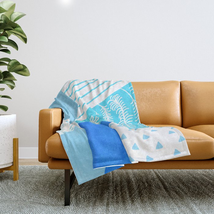 frankie, blue Throw Blanket Gallery Image 1