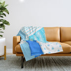 frankie, blue Throw Blanket Gallery Image 1