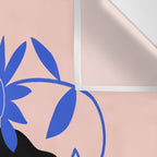 Summer in Bloom - Black Woman in Hat with Florals Wall Tapestry Gallery Image 3
