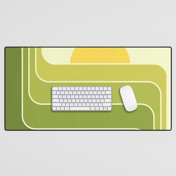 Retro Geometric Sun Set Design 432 Desk Mat Gallery Image 1