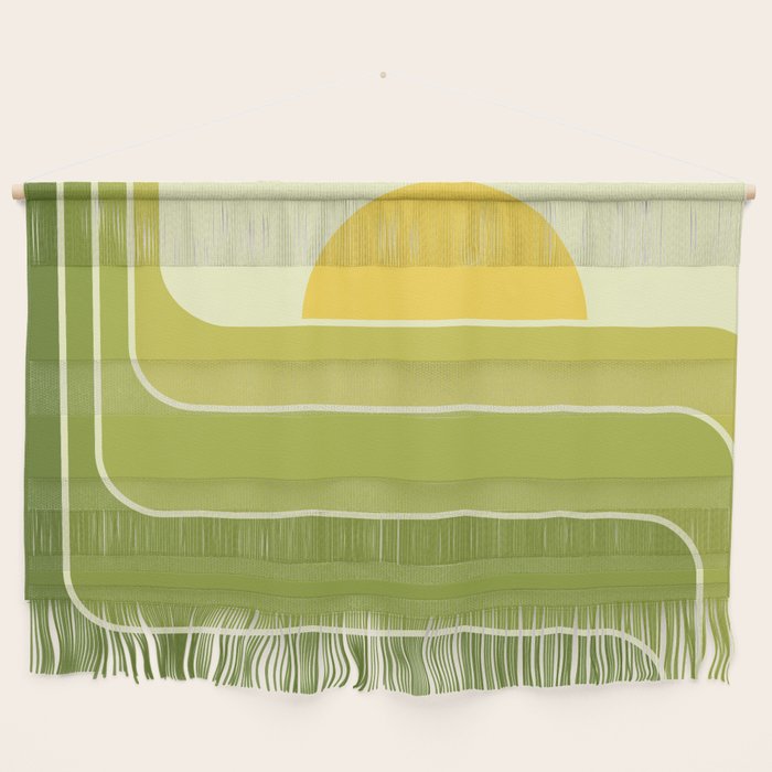 Retro Geometric Sun Set Design 432 Wall Hanging Gallery Image 1