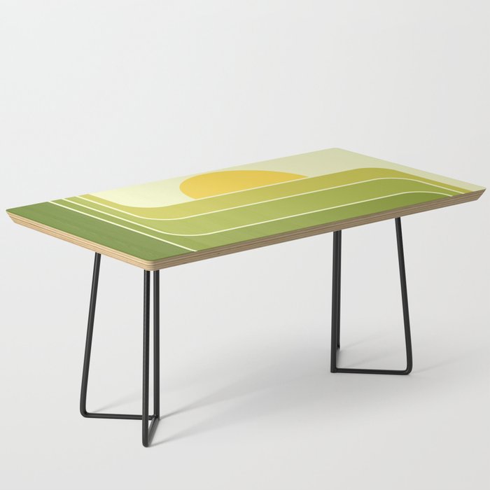 Retro Geometric Sun Set Design 432 Coffee Table Gallery Image 1