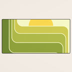 Retro Geometric Sun Set Design 432 Desk Mat Gallery Image 3