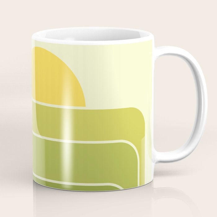 Retro Geometric Sun Set Design 432 Coffee Mug Gallery Image 1