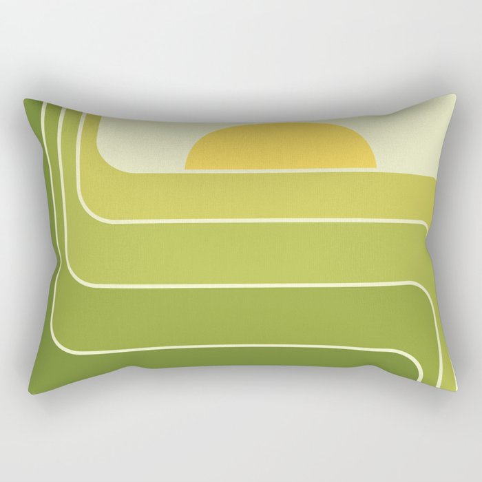 Retro Geometric Sun Set Design 432 Rectangular Pillow Gallery Image 2