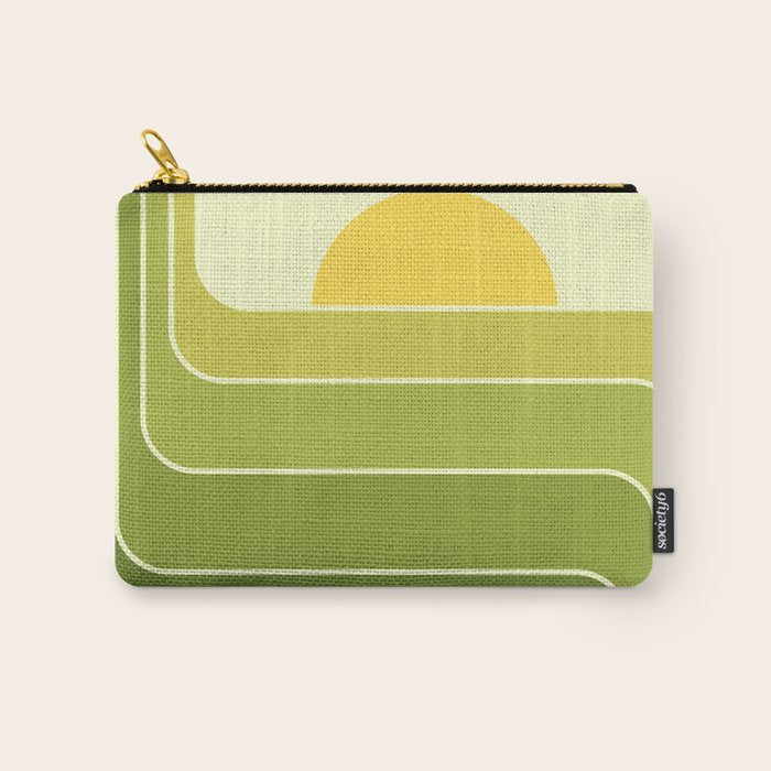 Retro Geometric Sun Set Design 432 Carry All Pouch Gallery Image 1