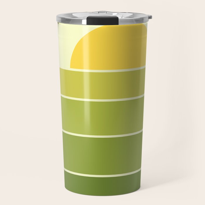 Retro Geometric Sun Set Design 432 Travel Mug Gallery Image 1